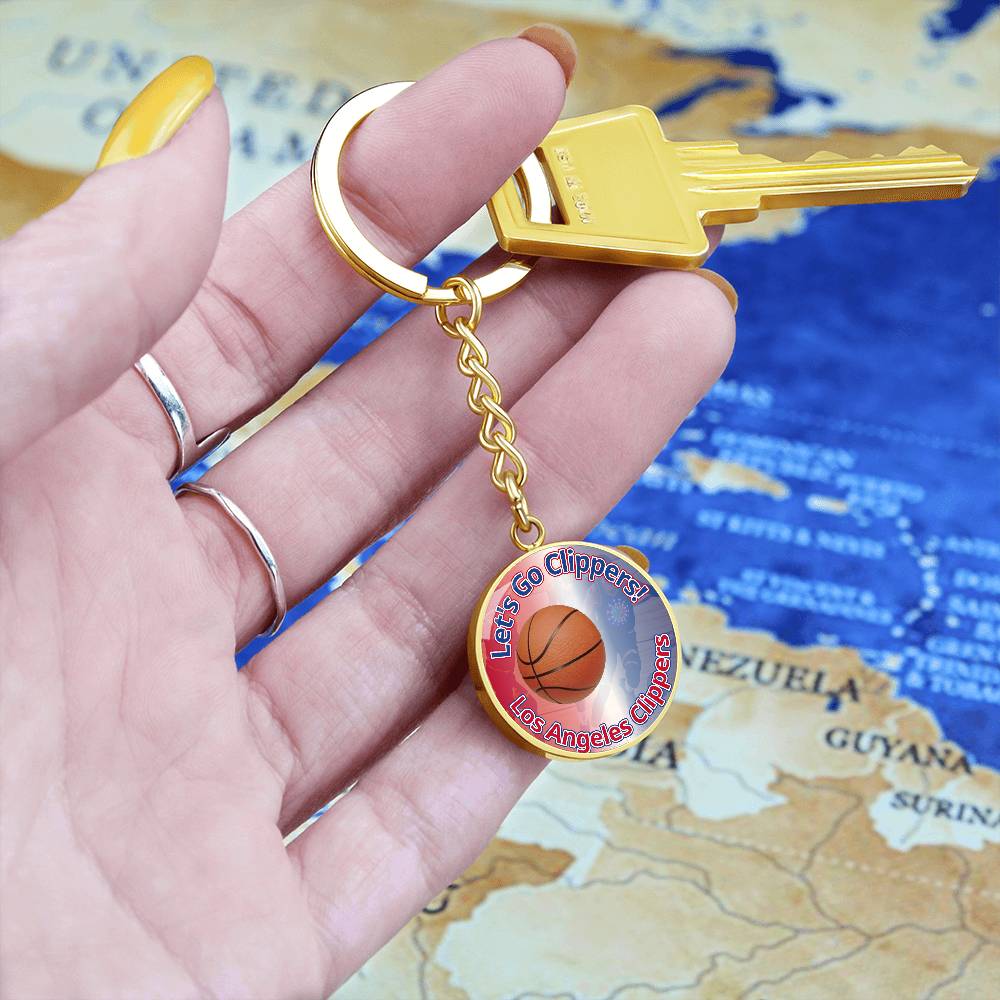 Let's Go Clippers Keychain