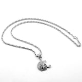 Football Helmet Sports Crystal Metal Chain Pendant Necklaces For Women/Men Jewelry Gift