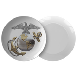Anchor Eagle Globe Plate - White