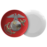 Anchor Eagle Globe Plate - Red