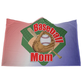 Baseball Mom Hooded Blanket, Red