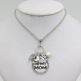 Football MOM Necklace with MOM Charms