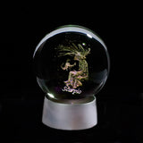 Zodiac Glass Globes with Colorful LED Light