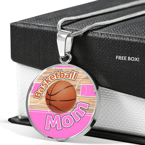 BASKETBALL MOM LUXURY NECKLACE - PINK [UNIQUE, LIMITED EDITION]