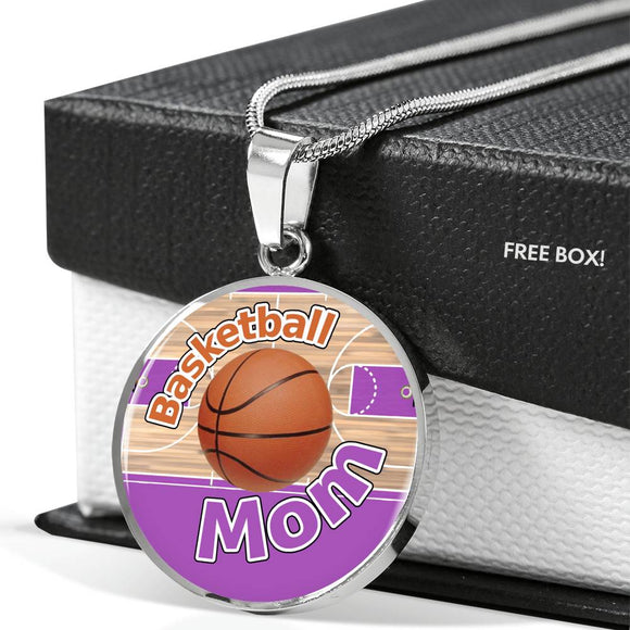 BASKETBALL MOM LUXURY NECKLACE - PURPLE [UNIQUE, LIMITED EDITION]