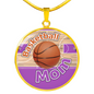 BASKETBALL MOM LUXURY NECKLACE - PURPLE [UNIQUE, LIMITED EDITION]
