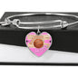 BASKETBALL MOM Adjustable Luxury Bangle - Pink [UNIQUE, LIMITED EDITION]