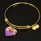 BASKETBALL MOM Heart Luxury Bangle - PURPLE [UNIQUE, LIMITED EDITION]