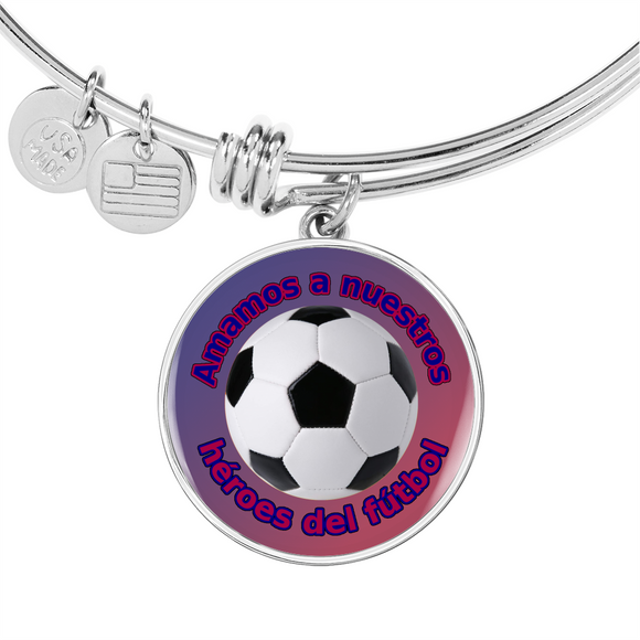 Amamos a nuestros héroes del fútbol bracelet (ball)