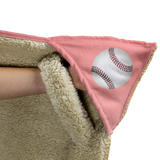 Baseball Mom Hooded Blanket, Purple