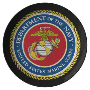 Marine Corps Seal Plate - Black