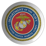 Marine Corps Seal Plate - White