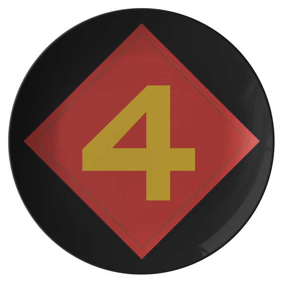 4th Division Plate - Black