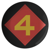 4th Division Plate - Black