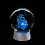 Zodiac Glass Globes with Colorful LED Light
