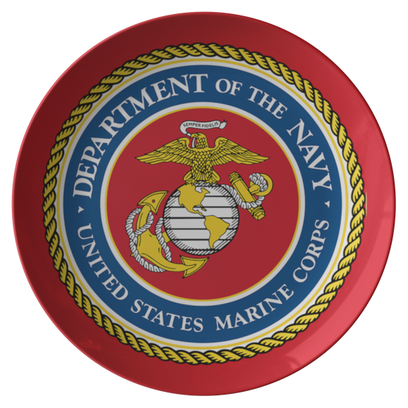 Marine Corps Seal Plate - Red