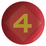 4th Division Plate - Red