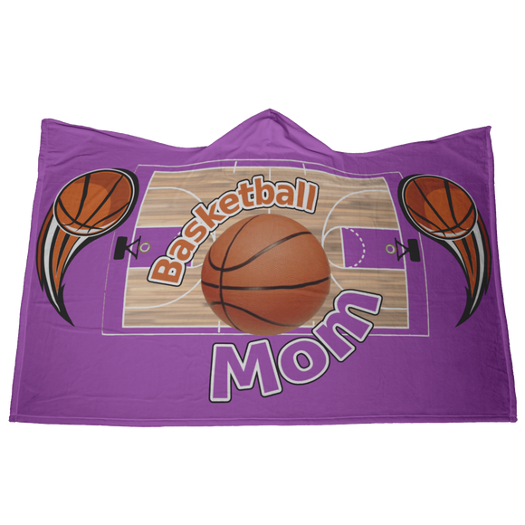 BASKETBALL MOM HOODED BLANKET - Purple [UNIQUE, LIMITED EDITION]